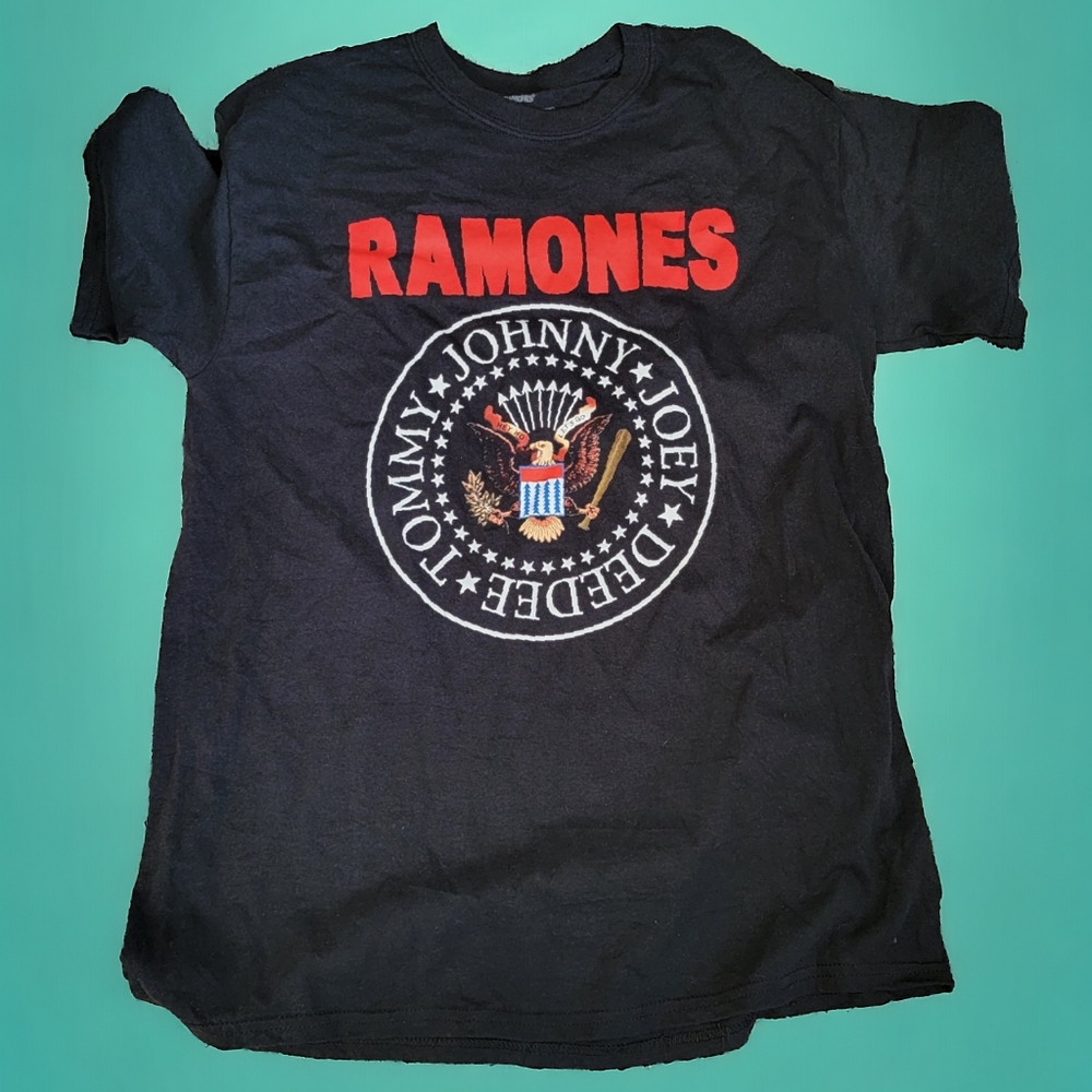 Punk Rock Band Tee RAMONES band shirt, large, Graphic Front Only